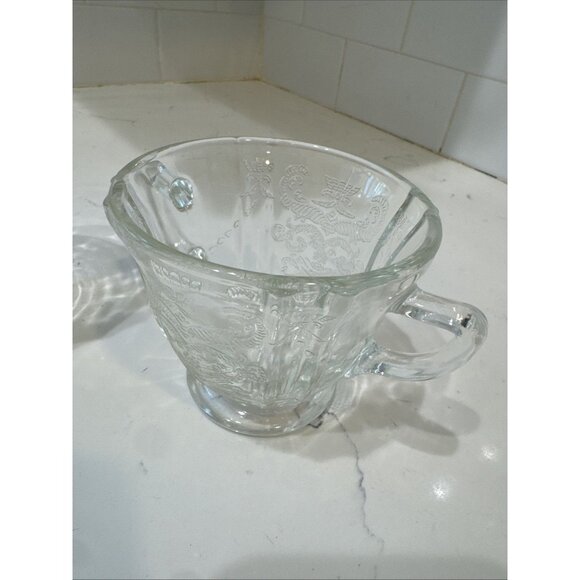 Madrid Clear Depression Glass Creamer & Sugar Federal Glass Company Vintage - Picture 2 of 15